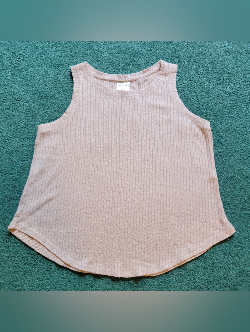 Soma Womens Soft Ribbed Tank Top Beige XS
